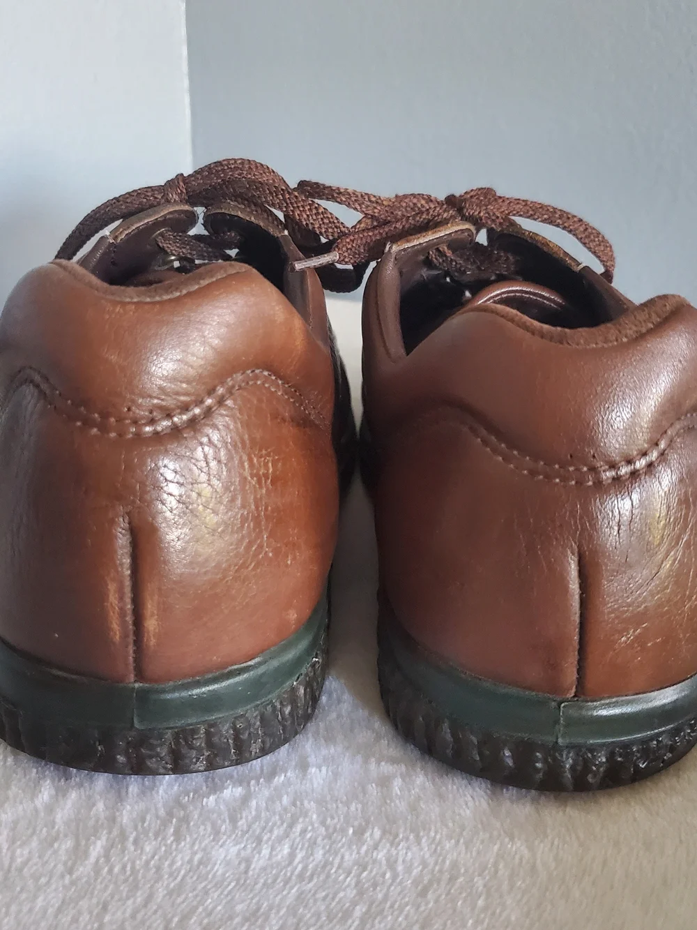 SAS Men's Brown Leather Pathfinder Moc Toe Lace Up Casual Shoes Size 10 N USA